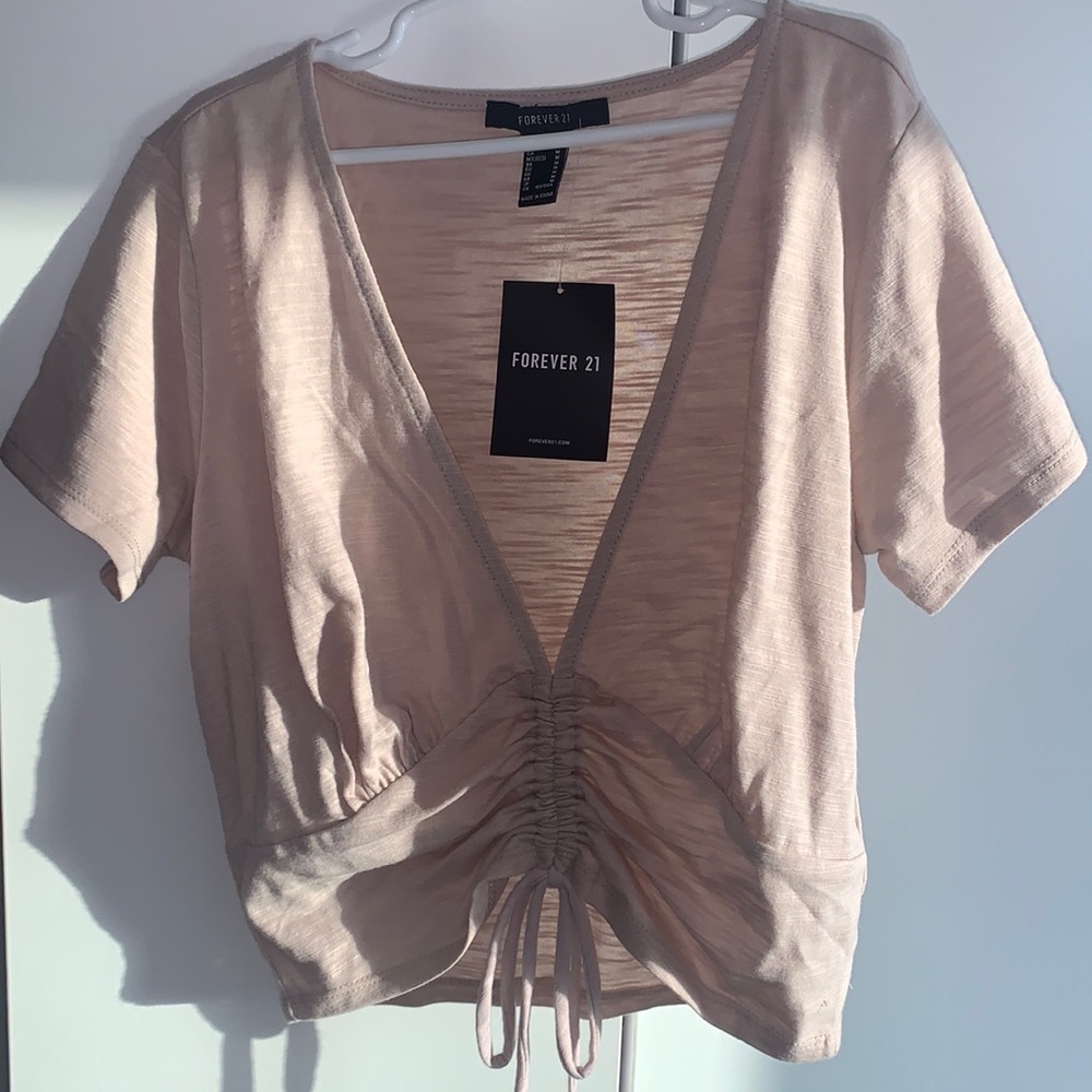 F21 TAUPE KNIT TOP